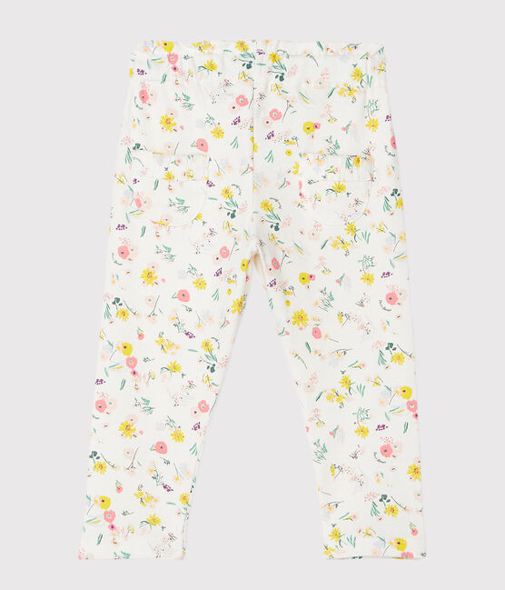 Pantalón estampado para bebé niña blanco MARSHMALLOW/blanco MULTICO