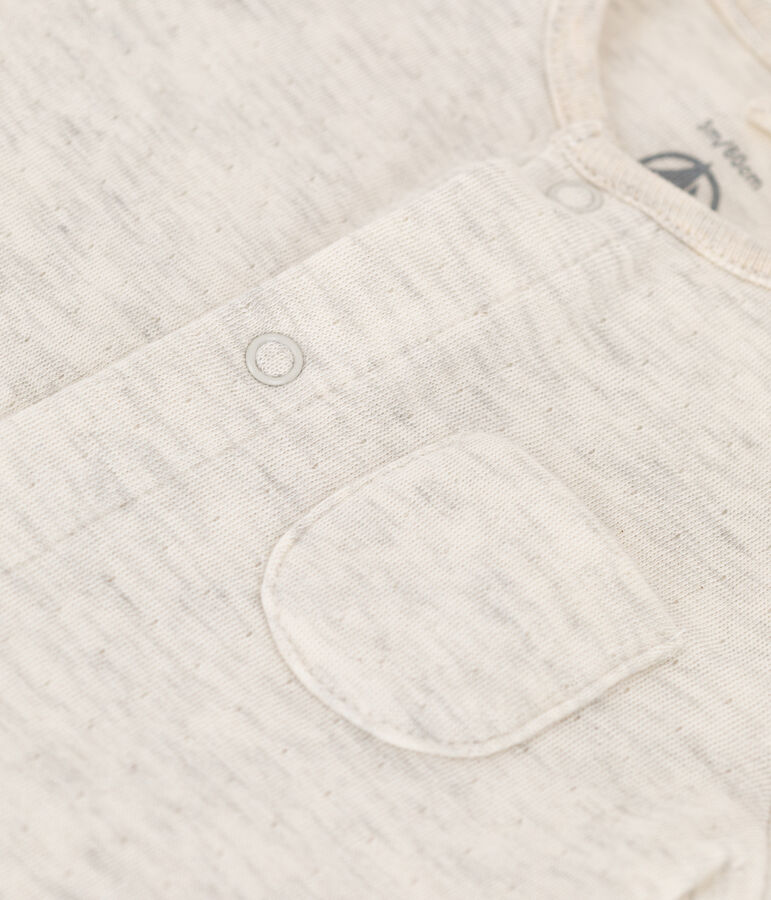 Mono largo liso de t&uacute;bico ecol&oacute;gico para beb&eacute; beige