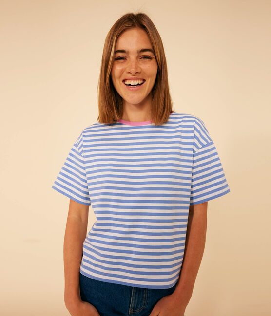 Camiseta la Boxy de algodón de mujer GAULOISE/ MARSHMALLOW
