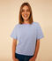 Camiseta la Boxy de algodón de mujer GAULOISE/ MARSHMALLOW