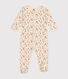 Pijama de felpa cepillada con estampado de flores para bebé