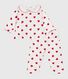 Pijama de 2 piezas con estampado de corazones para bebé