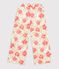 Pantal&oacute;n infantil de algod&oacute;n con flores blanco/multicolor