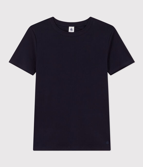 Camiseta Iconique de manga corta de punto liso para mujer azul SMOKING
