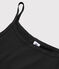 Camiseta de tirantes emblemática de algodón de mujer negro NOIR