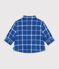 Camisa de franela a cuadros para beb&eacute; azul/crudo