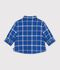 Camisa de franela a cuadros para beb&eacute; azul/crudo