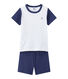 Pijama corto bicolor para niño