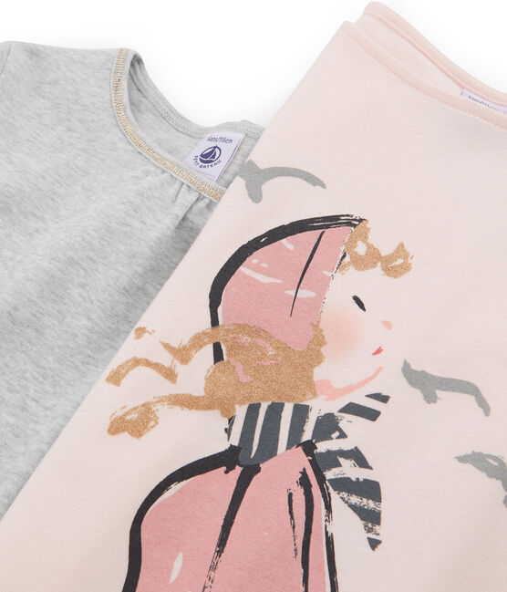 Juego de dos camisetas de niña variante 1