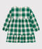 Vestido a cuadros de manga larga de franela de niña MATCHA/ AVALANCHE