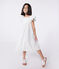Vestido infantil largo sin mangas de algodón con lunares blanco MARSHMALLOW/blanco MULTICO