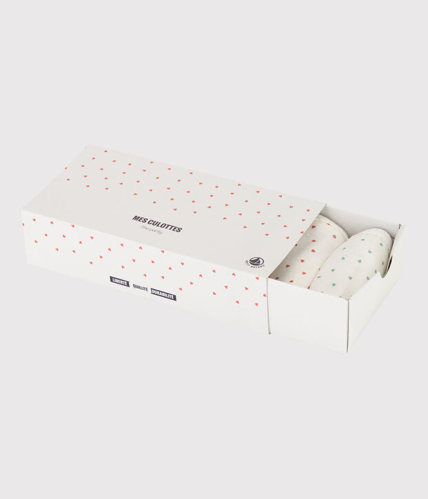 Juego de 5 braguitas de algod&oacute;n con corazoncitos para ni&ntilde;a multicolor