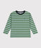Camiseta de manga larga de punto fino para niño verde PALMERAIE/ PAUL