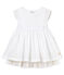 Vestido de manga corta de ceremonia para bebé niña blanco ECUME