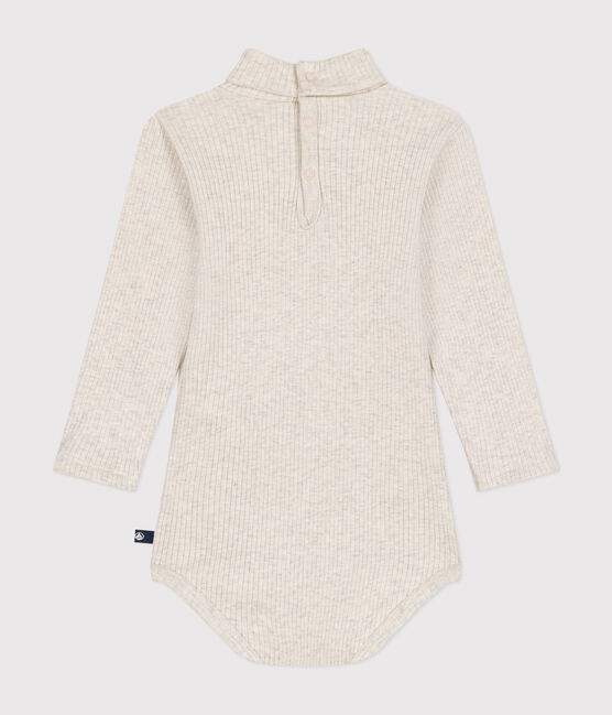 Body de manga larga con cuello vuelto para bebé beige MONTELIMAR CHINE