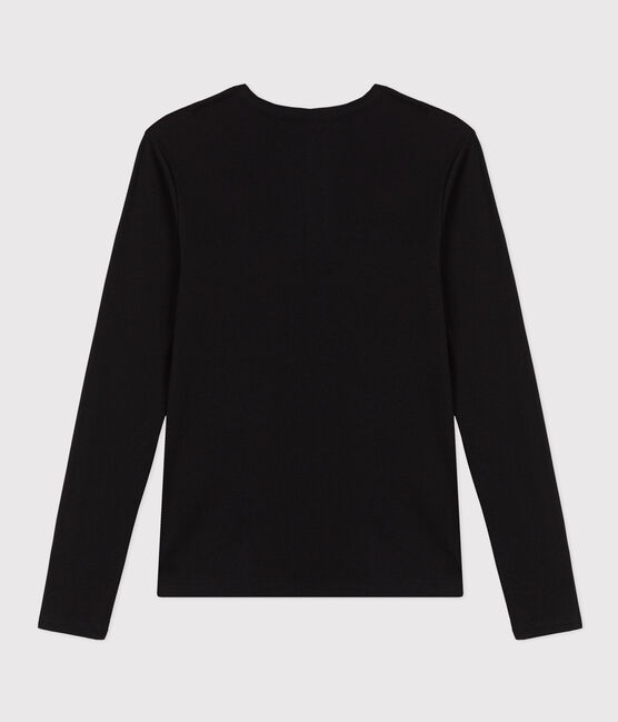 Camiseta Iconique de manga larga de punto liso para mujer negro BLACK