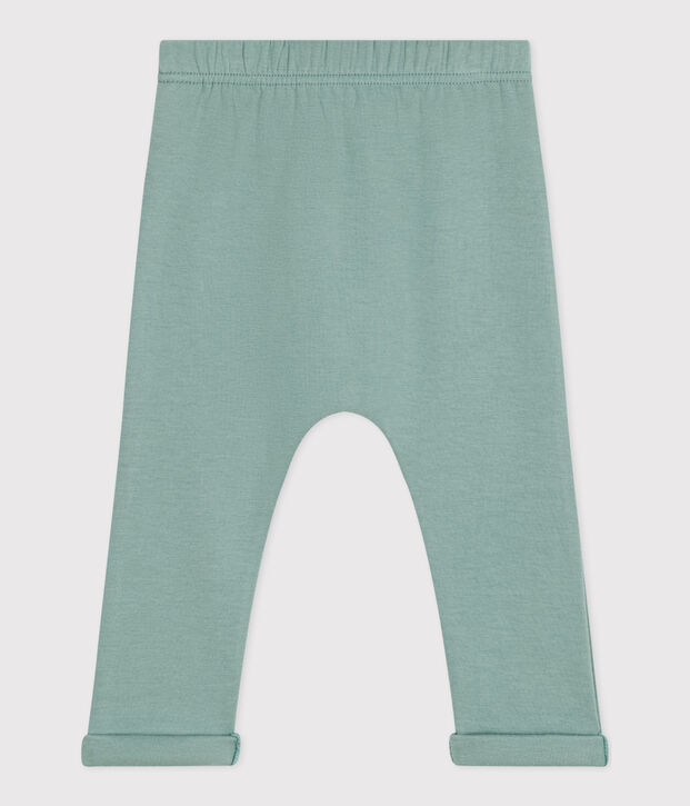 Pantal&oacute;n de jersey grueso a rayas para beb&eacute; verde