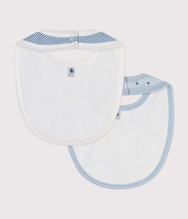 Juego de 2 baberos de algod&oacute;n para beb&eacute; multicolor