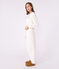 Pijama liso de rizo de algodón para mujer crudo MILK