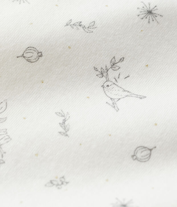 Body con estampado de pajarito de beb&eacute; ni&ntilde;a blanco/multicolor