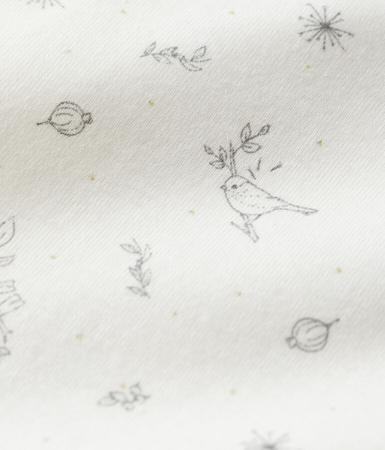 Body con estampado de pajarito de beb&eacute; ni&ntilde;a blanco/multicolor