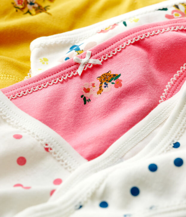 Juego de 5 braguitas con estampado de pantera de ni&ntilde;a de algod&oacute;n multicolor