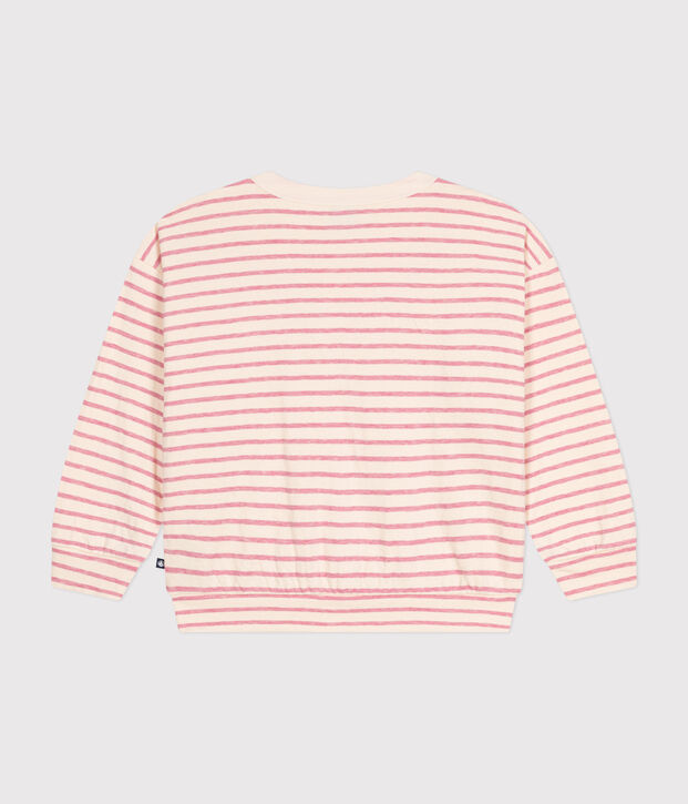Sudadera de t&uacute;bico para ni&ntilde;a crudo/rosa