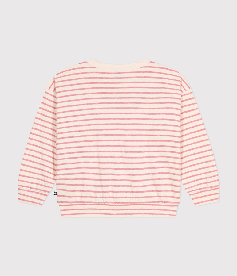Sudadera de t&uacute;bico para ni&ntilde;a crudo/rosa