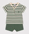 Conjunto de camiseta y pantalón corto de punto para bebé verde CROCO/ AVALANCHE