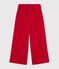Pantal&oacute;n infantil de jogging wide leg de algod&oacute;n rojo