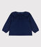 Blusa de micro pana de manga larga para bebé BLEU FONCE