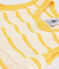 Vestido sin mangas de punto de canalé a rayas para bebé amarillo AVALANCHE/blanco DAISY