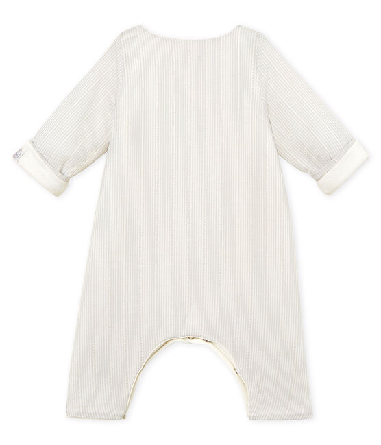 Mono largo de rayas para bebé niño blanco MARSHMALLOW/beige PERLIN