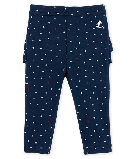 Leggings estampados para bebé niña azul HADDOCK/blanco MULTICO