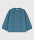 Blusa de gasa de algodón de niña