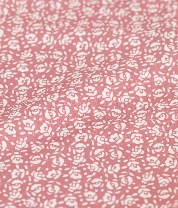 Ba&ntilde;ador estampado para ni&ntilde;a rosa/blanco