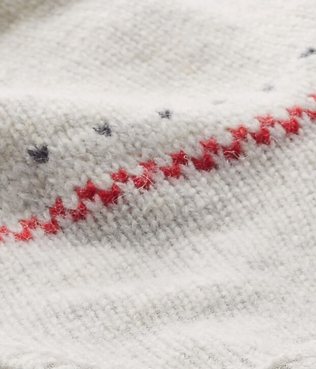 Gorro peruano de lana para beb&eacute; unisex beige