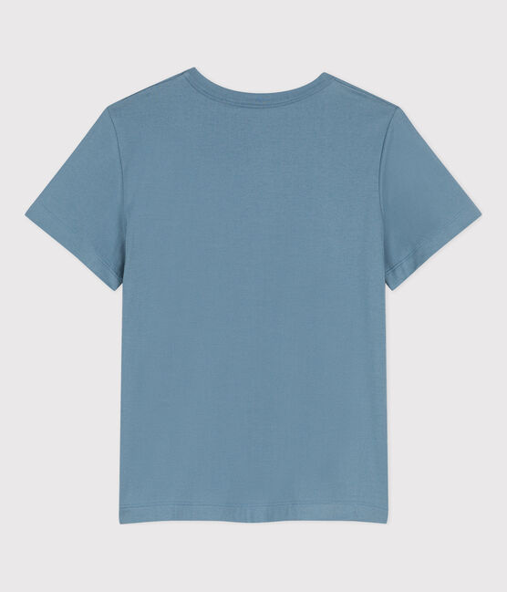 Camiseta RECTA con cuello redondo de algodón orgánico de mujer azul ROVER