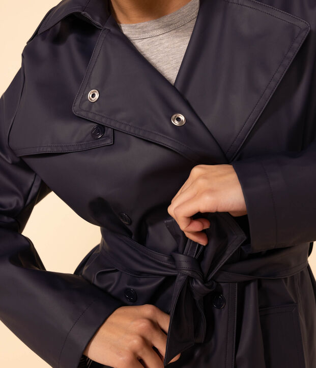 Gabardina con capucha para mujer SMOKING