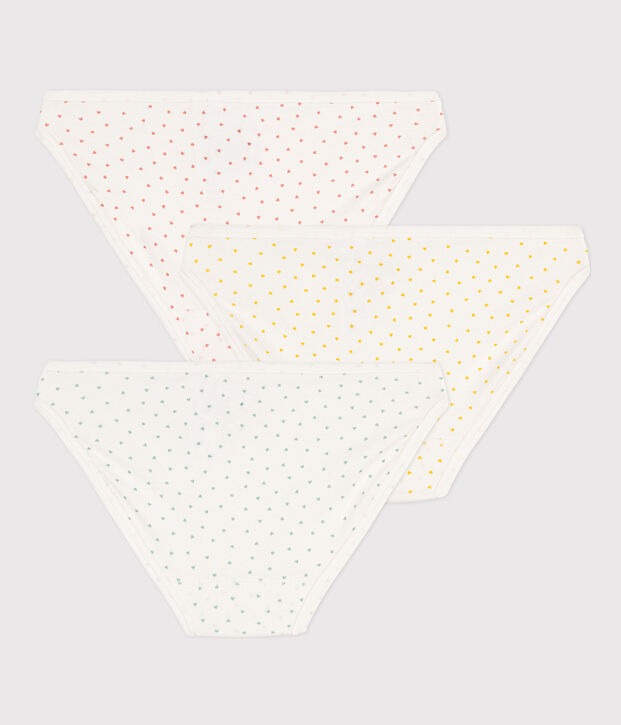 Juego de 3 braguitas de algod&oacute;n para mujer multicolor
