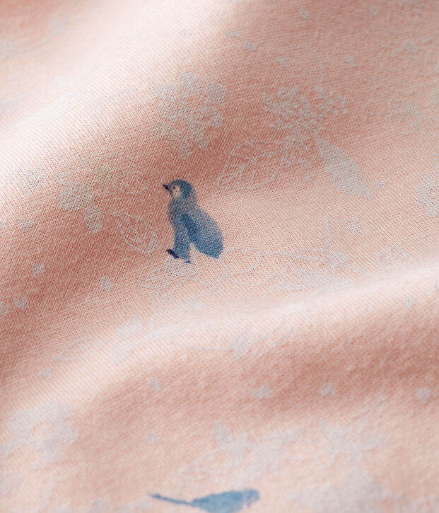 Pijama de mulet&oacute;n para beb&eacute; ni&ntilde;a rosa/multicolor