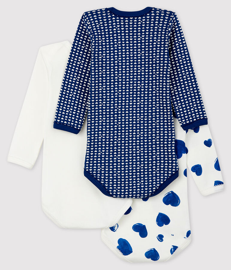 Juego de 3 bodis de manga larga para beb&eacute; multicolor