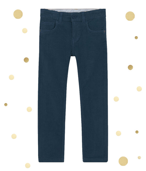 Pantalón de pana para niño azul SMOKING