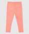Leggings de lana y algodón de bebé. naranja OURSIN/blanco MARSHMALLOW