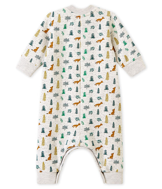 Pelele largo estampado para bebé niño gris BELUGA/blanco MULTICO