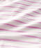 Camiseta de algodón/lino de rayas de mujer blanco MARSHMALLOW/rosa BOHEME