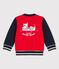 Chaqueta de béisbol de muletón de bebé rojo PEPS/azul SMOKING