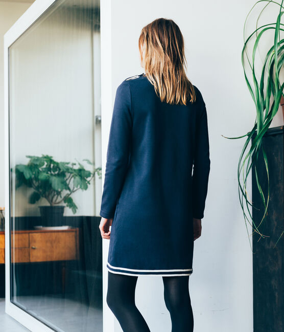 Vestido recto para mujer azul SMOKING