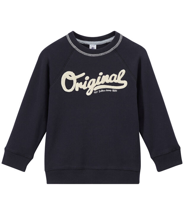 Sudadera en mulet&oacute;n para ni&ntilde;o azul
