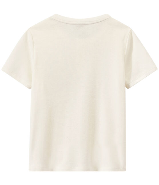 Camiseta de niño con cuello tunecino blanco MARSHMALLOW